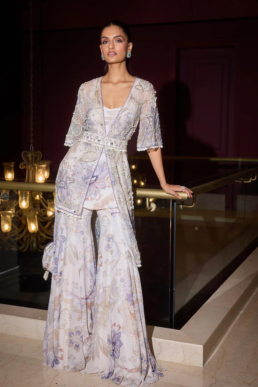 modern sharara dress with jacket 
