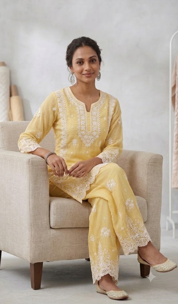 trending cuttwork outfit kurta-set