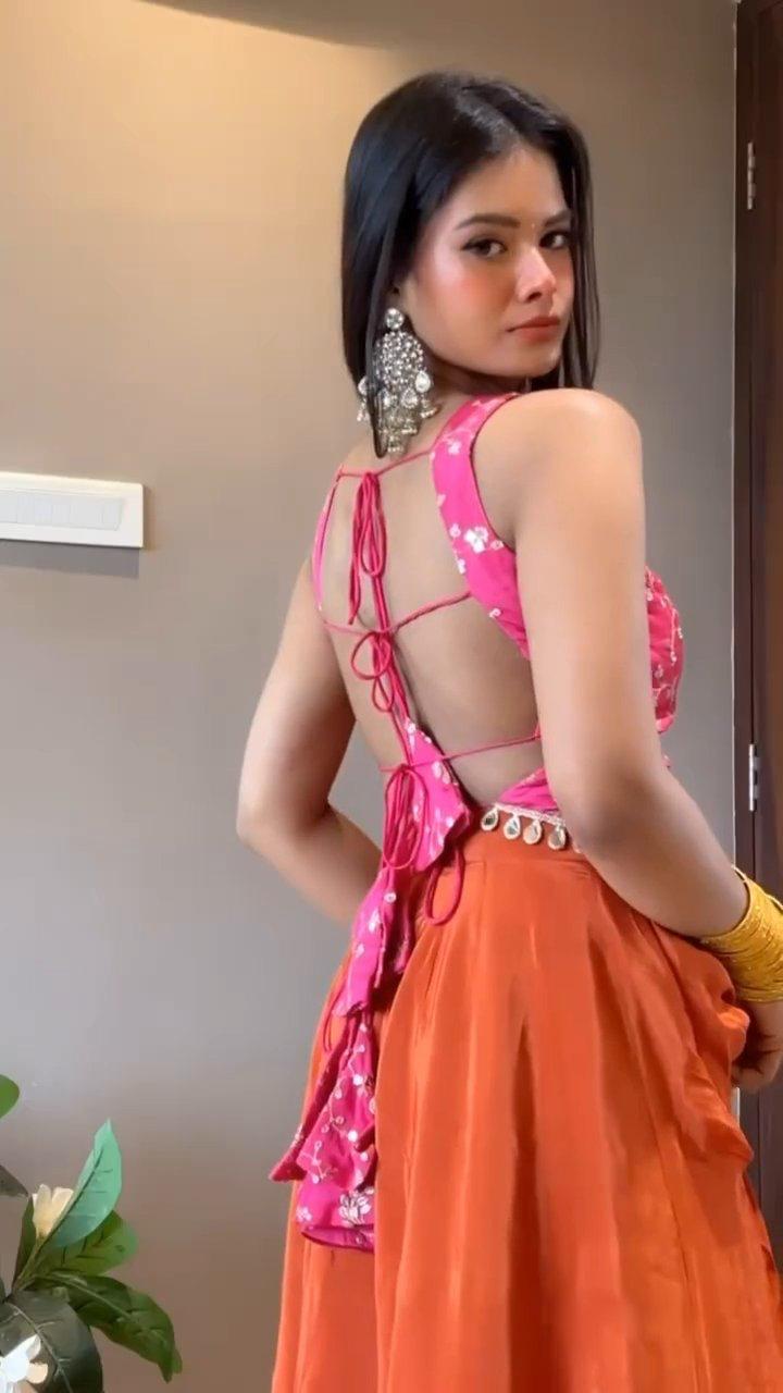 Zaria Pink Festive Sharara Set