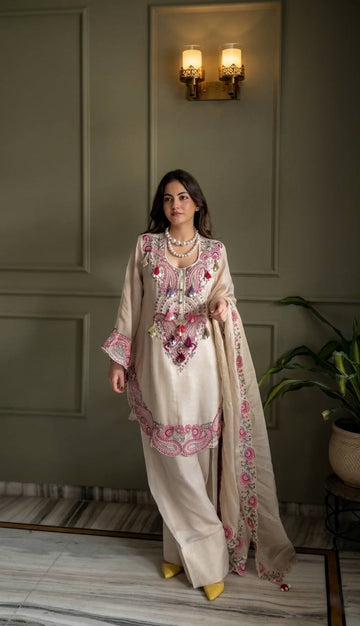 Royal Georgette Farshi Suit Ensemble