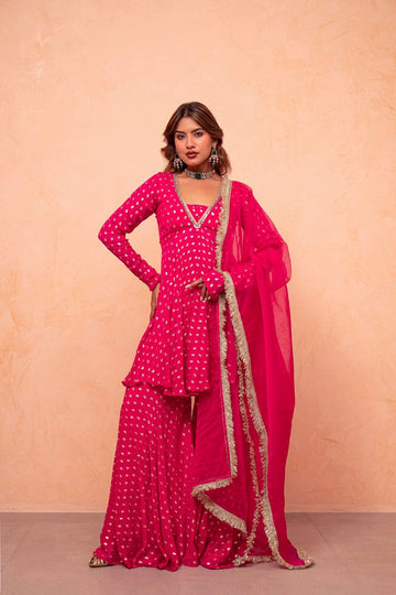 Aafiya Chandheri Sharara Set