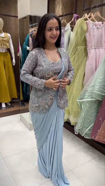 Premium Boutique Crepe Silk Saree