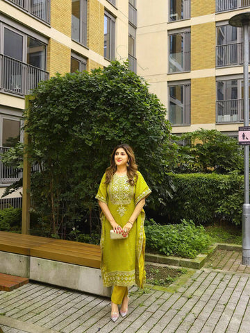 Radiant In Ethnic Charm Kuftan-Pant Set