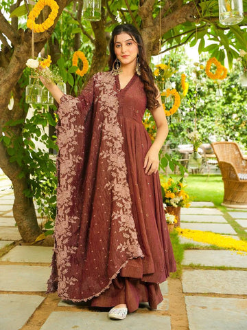 Royal Festive Anarkali Gown Set