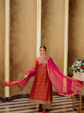 Designer Kurti Palazzo Set with Sequins, Zari & Pearl Embroidery and Dupatta