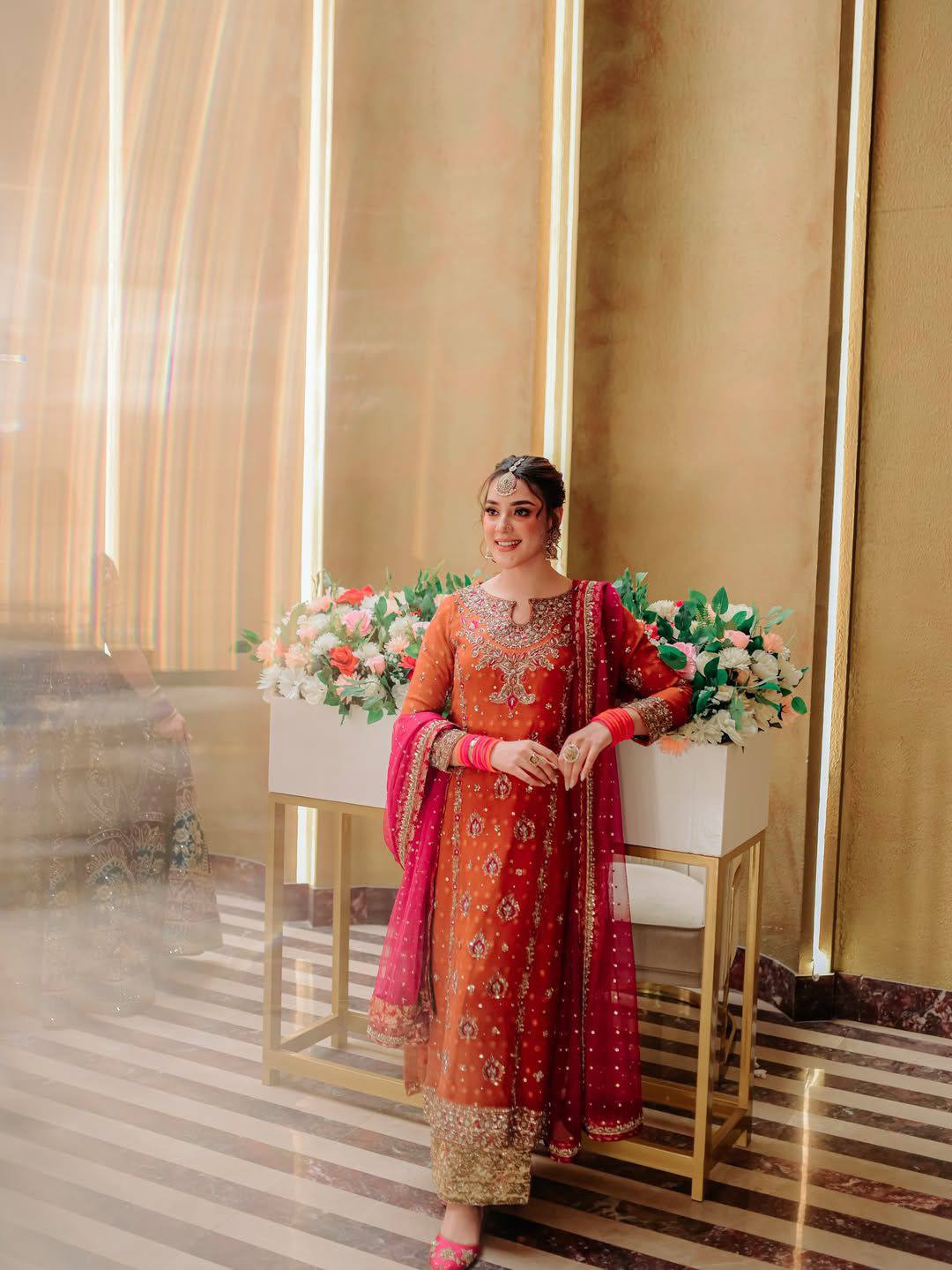 Designer Kurti Palazzo Set with Sequins, Zari & Pearl Embroidery and Dupatta