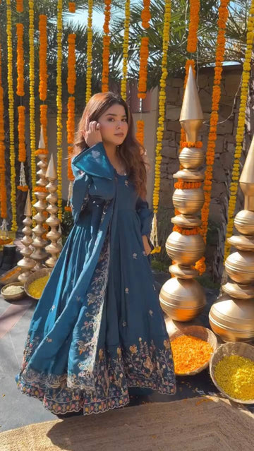 Designer Embroidered Ensemble Anarkali Set
