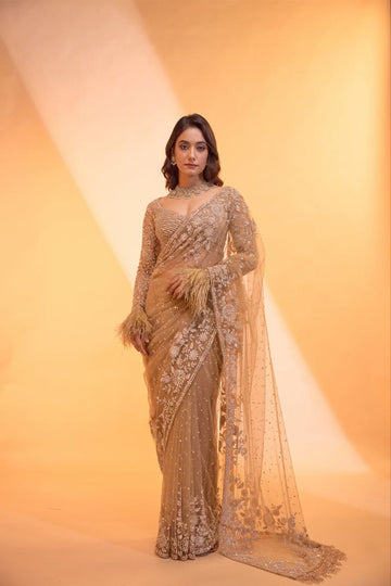 Elegant Midnight Sequin Designer Saree