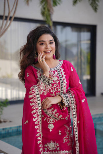 Azure Radiance Palazzo Suit Set