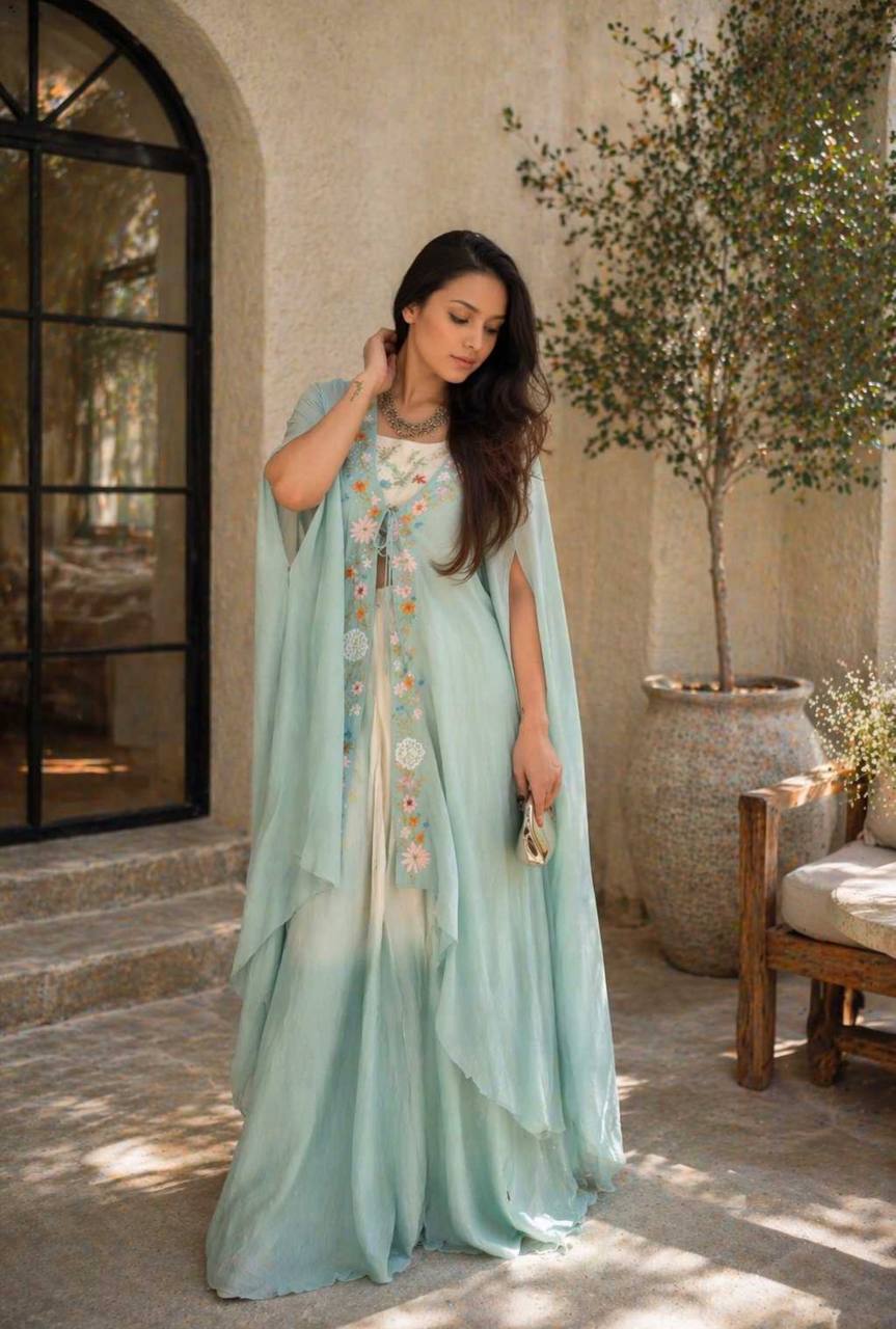 Mehera Luxe Embroidered Lehenga Set with Designer Shrug