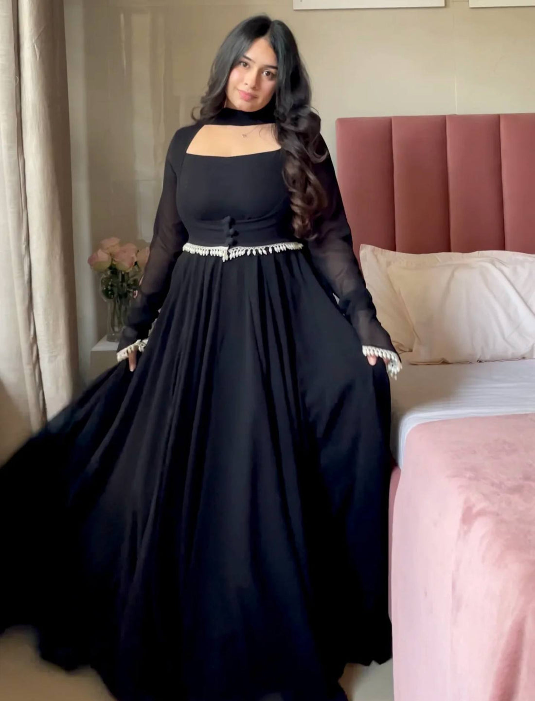 Magenta Charm Anarkali Ensemble