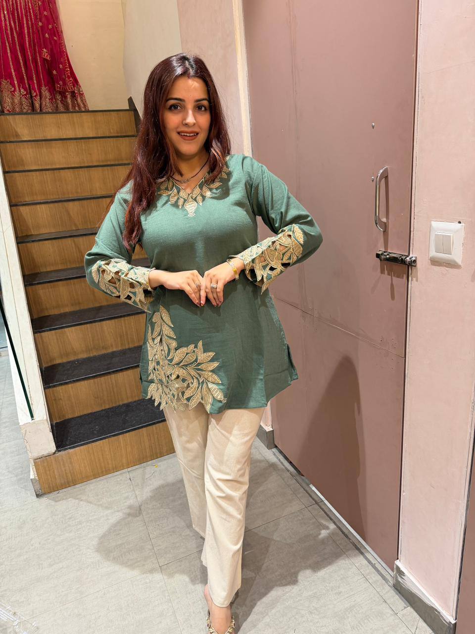 Cotton Embroidered Co-Ord Set